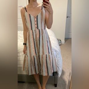 Striped midi summer dress